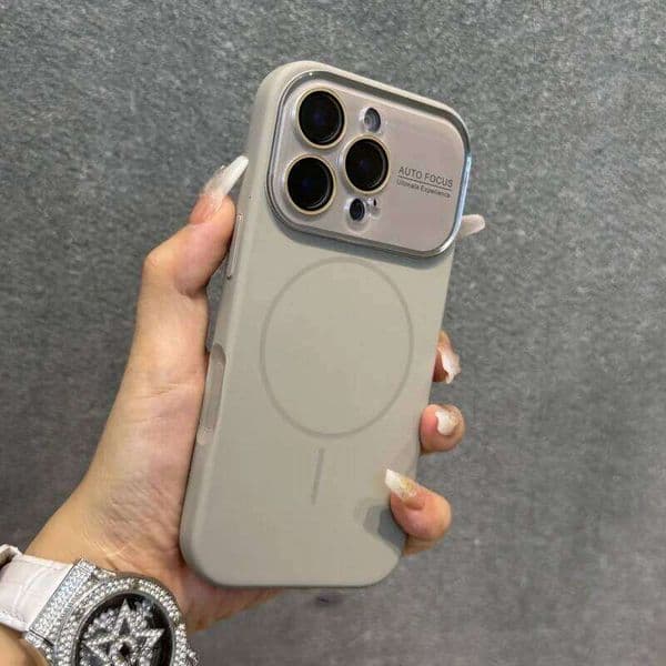 Luxury Liquid Silicone With Crystal Lens Protection Phone Case For iPhone 17 16 15 14 Pro Max 13 Magnetic Wireless Charge Cover 26L0505