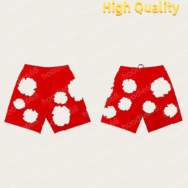 Classic fahion mens designer shorts men red cotton blend relaxed elastic waist midweight polka dot athleisure printed clothing set quality men designer shorts high