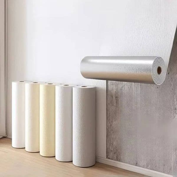 3D Linen Foam Stickers Self-Adhesive PVC Thickened Waterproof Background Wall Renovation Wallpaper For Bedroom Living Room