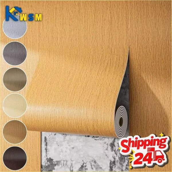 Faux Wood Grain Self Adhesive Wallpaper Waterproof Moisture Proof Furniture Renovation Veneer Peel And Stick For Accent Wall