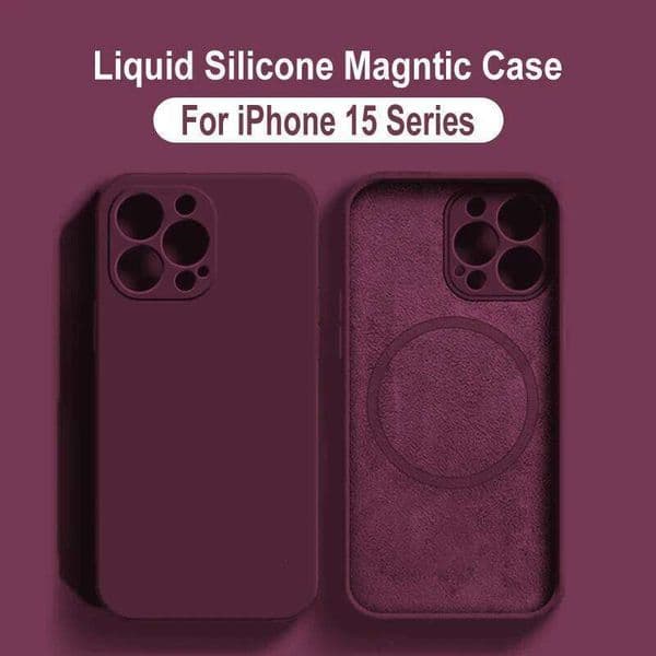 Liquid Silicone Magnetic Cases iPhone 15 11 14 13 12 Pro Max Plus For Wireless Charging Soft Cover Phone Accessories 26Li0505