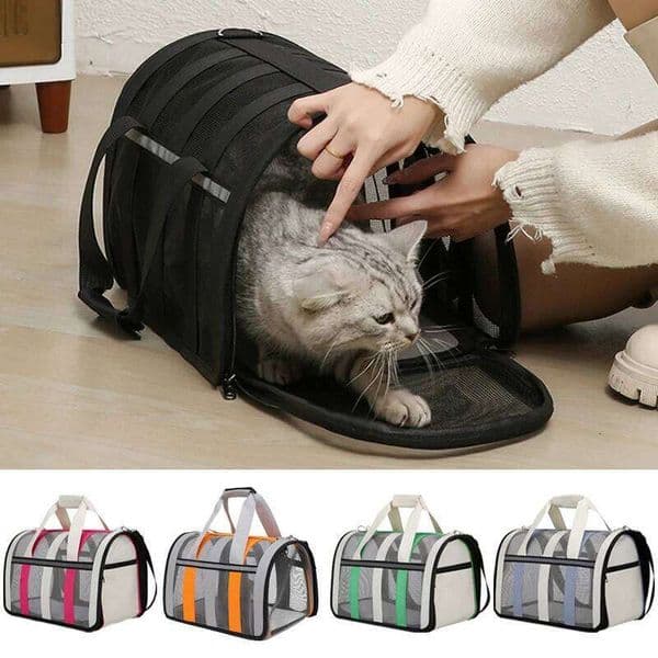 Foldable Dog Pet Carrying Bag Outing Portable Cat Dogs Handbag Breathable mesh outdoor tent for carrying pet handbags 26H0505
