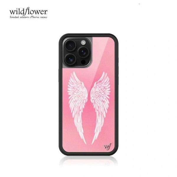 Wildflower INS Pink White Angel Baby Wing Phone Case for iPhone 15 14 12 16 17 13 Pro Max Plus Air Cute Cartoon Cherub WF Cover 26H0505
