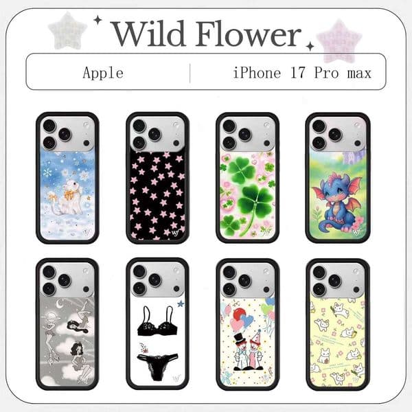 New 2026 Wildflower ins Dragon Dreams Phone Case for iPhone 17 16 15 14 13 12 Pro Max Plus WF Lovely Anime shockproof Back Cover 26H0505