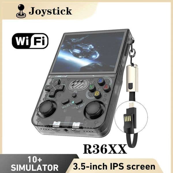 R36XX Retro Handheld Game Console, Linux, 3.5-inch IPS Screen, 64/128GB Games, Wi-Fi Live Video - Holiday Gift S260504