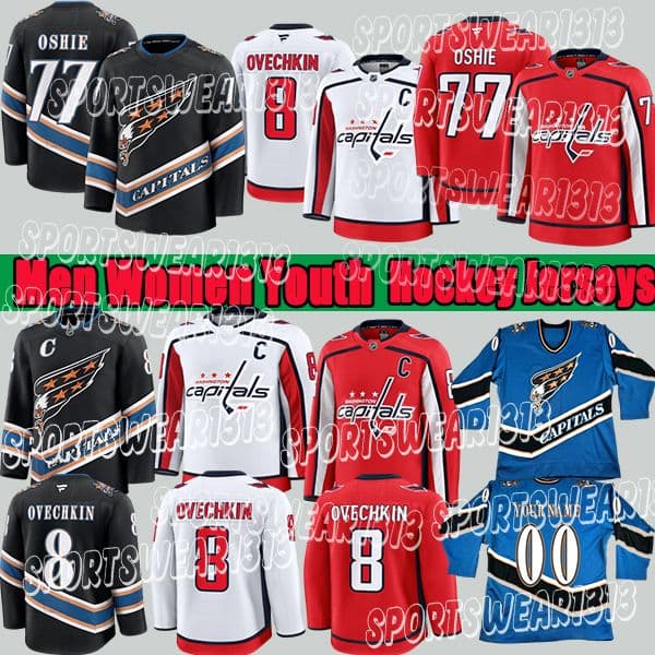 8 Alex Ovechkin Washington Capitalss jersey 17 Dylan Strome T.J. Oshie Tom Wilson Nicklas Backstrom Hockey Jerseys