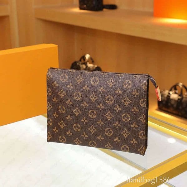 N47542 Clutch Bags Toiletry Pouch Handbags Purses Men Wallet Women Leather Handbag Shoulder Bag Wallets Card Holder Chain Key Pou with DustBags bag 73