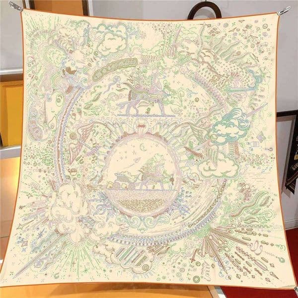 90cm Twill Silk Shawl Luxury Brand Carriage Print Square Scarf Women Hijabs Bandana Foulard Neckerchief Head Scarves 26H0505