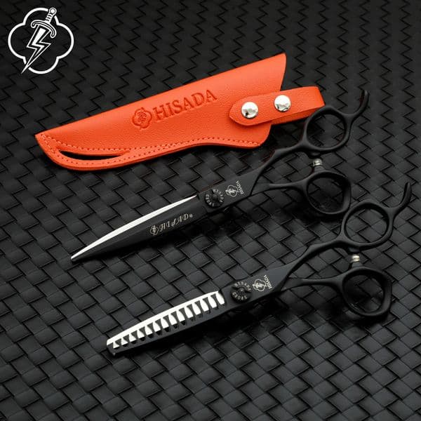 HISADA Hairdressing scissorsblack suit 60 65 70 advanced Black coating scissorsVG10 Steel professional hairdressing scissors 260430