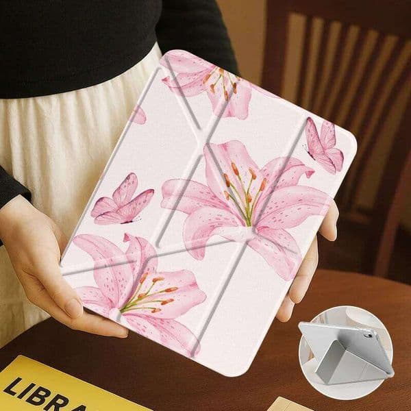 iPad Case for Air10.9/Pro11/Mini6/7/10.2/9.7, Y-fold adjustable stand, Auto Wake/Sleep, Multi-Angle| Pen Slot| Lightweight and durab 26Y0505