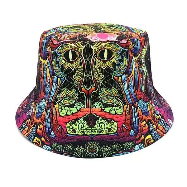 Cross-border wholesale hot-selling hip-hop style fashion vintage small-brim printed bucket for men and women, sun protection hat
