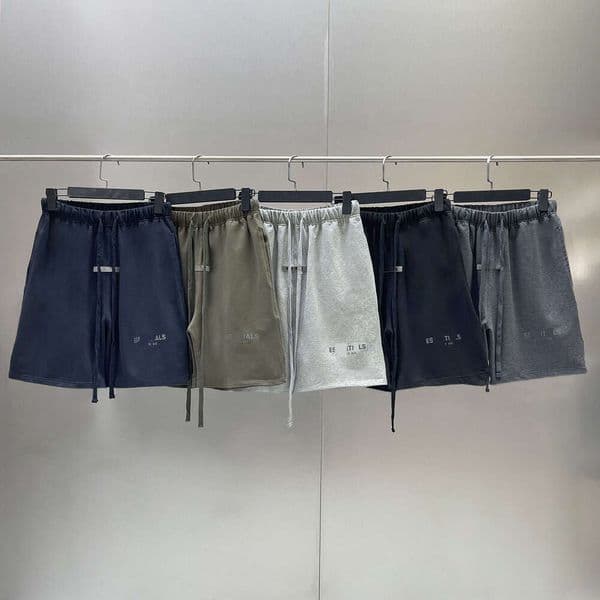 Sessentiailo shorts shorts men designer High Street Terry Trend Brand FOG Double Stitch ES Loose Sports Casual Five-Point Unisex Couple Versatile Shorts