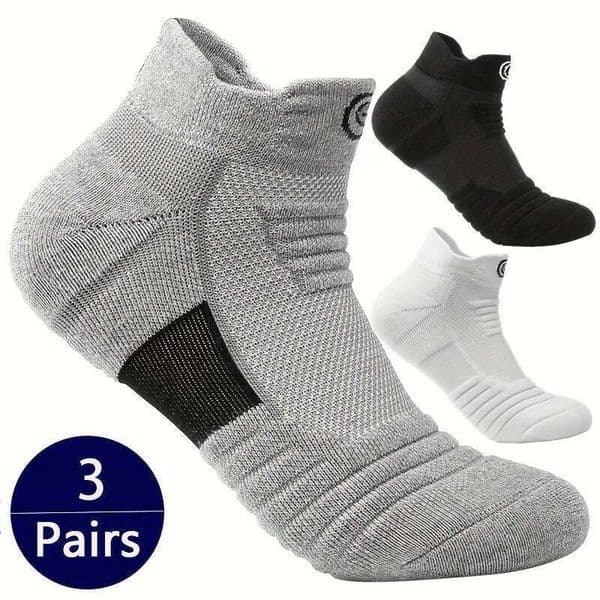 3/6 Pairs Sports For Man High Quality Comfortable Breathable Basketball Short Casual Fashion Low-cut Ankle Socks 26W0505