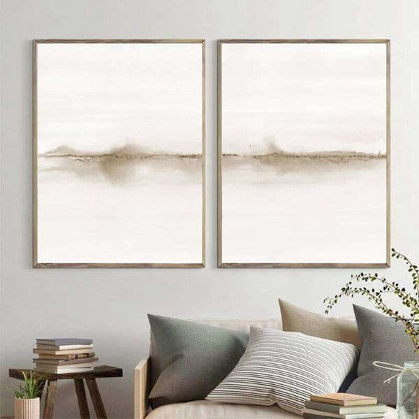 Abstract Neutral Watercolor Landscape Painting Canvas Posters and Prints Minimalist Wall Art Pictures Living Room Bedroom Decor 26H0505