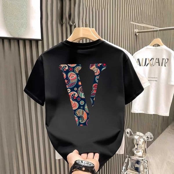 Summer mens short-sleeve trendy new versatile stylish age-reducing casual round-neck fun print pure cotton T-shirt top