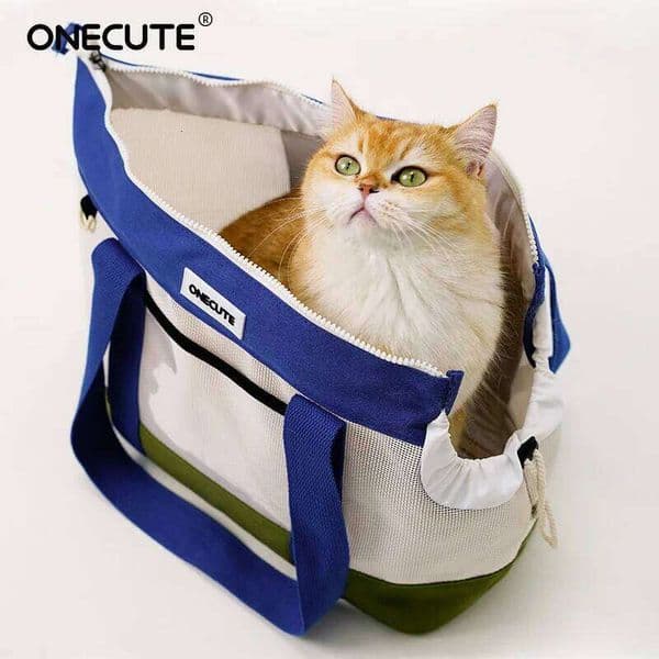 ONECUTE Airline Approved Cat Carrier, Portable Pet Bubble Backpack with Safety Strap, Lightweight Dog Travel Bag 26H0505