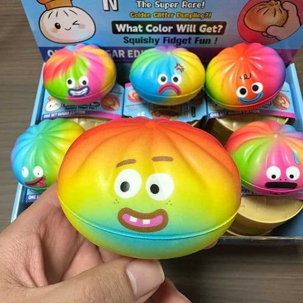 Rainbow Mystery Dumpling Squishy Fidget Fun Toys Squeeze Ball Blind Box Random Color Stress Relieve Slow Rebound Relax Toys GiftT260505 Y2605222