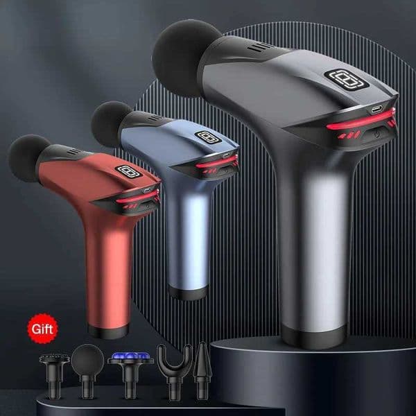 Portable Massage Gun Percussion Pistol Massager Professional Deep Muscle Massager For Body Neck Back Relaxation Fitness SlimmingL260504