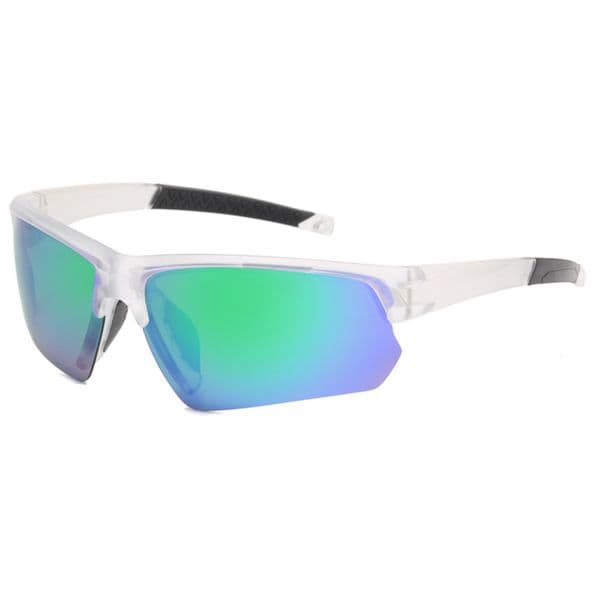 Red Frame Mirrored Orange Lens Sports Sunglasses UV Protection for Cycling Running Outdoor Men Womens Lightweight Wrap Around Sun Shades