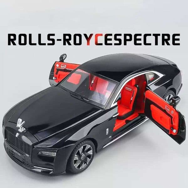 1:24 Rolls Royce Spectre Dawn Toy Car Model Alloy Diecast Music Light Simulation Pull Back Supercar Models Desktop Ornaments 26Y0505