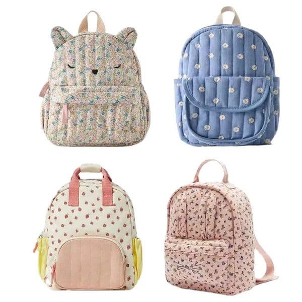 Cartoon Print Floral Kids Backpack for Girls Boys School Bags Kid Bag Backpacks for Kids for School Cute Backpack 260429L260509