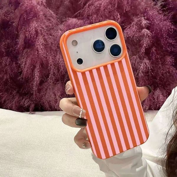 Colorful Striped Minimalist INS Couple Phone Case For iPhone 17 16 13 12 14 15 Max XS X XR Plus 16E SE 17ProMax 11 Pro Cover 26L0505
