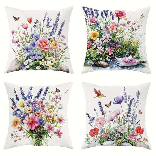 Pillow Case Luxurious Gold - embellished Floral PillowcasesLiving sofa cushion cover, soft and comfortable, bedroom room decoration 26L0505