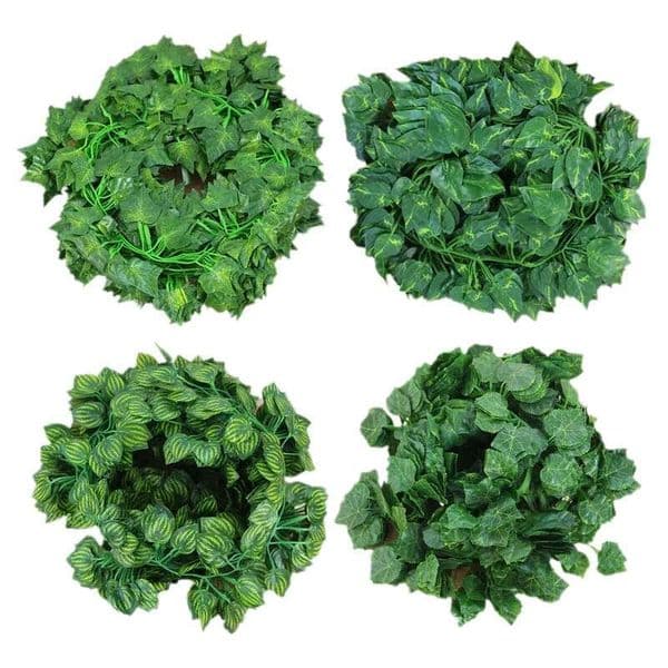 Green Plant Ivy Leaf Garland Silk Wall Hanging Vine Home Garden Decoration Wedding Party DIY Fake Wreath Leaves Hot NEW