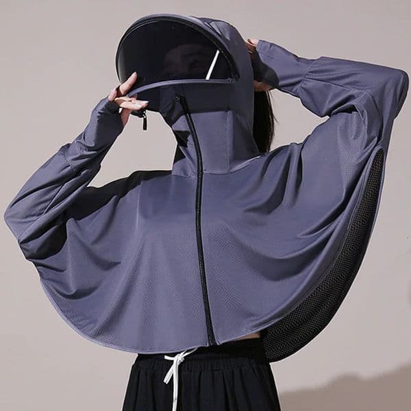 Summer Sun-protective Womens Clothing Breathable Smock Ice Silk Thin UV Protection Ladies Cloak Cape For Women 260430