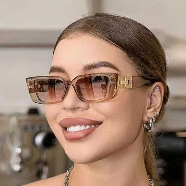 Y2k Irregular Cat Eye Sunglasses Women for Men Luxury Brand Designer Vintage Punk Glasses Popular Chain Classic Eyeglasses Z260506