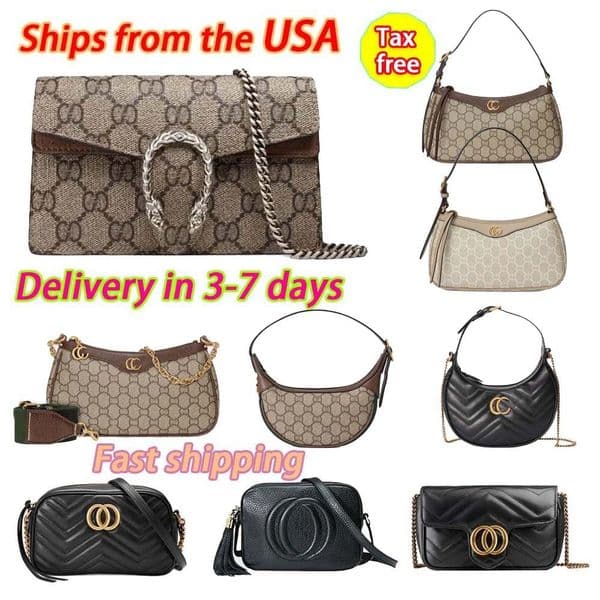 Designer Bag Dionysus and Ophidia Shoulder Bag Luxury Women's Crossbody Bag Canvas Leather Wallets Mini Chain Handbag Classic Hobo bag Flap Envelope Fast Shipping