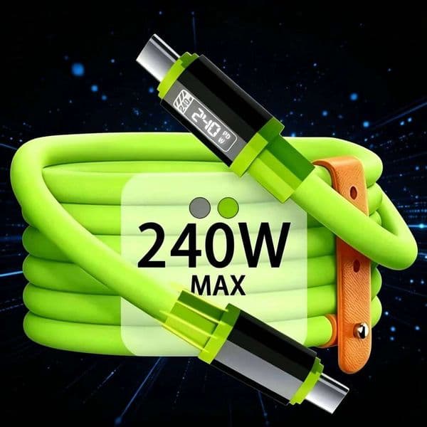 240W 6A PD Fast Charging USB Sync Charger Cord for iPhone Samsung Xiaomi Huawei to Type C Data Cable