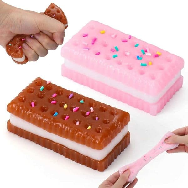 2 PCS Cookie Sticky Taba Squishy Fidget Toys AdultsUltra-Soft Squeeze ToysFun Silicone Enjoy Decompression Toy H260506 Y260515