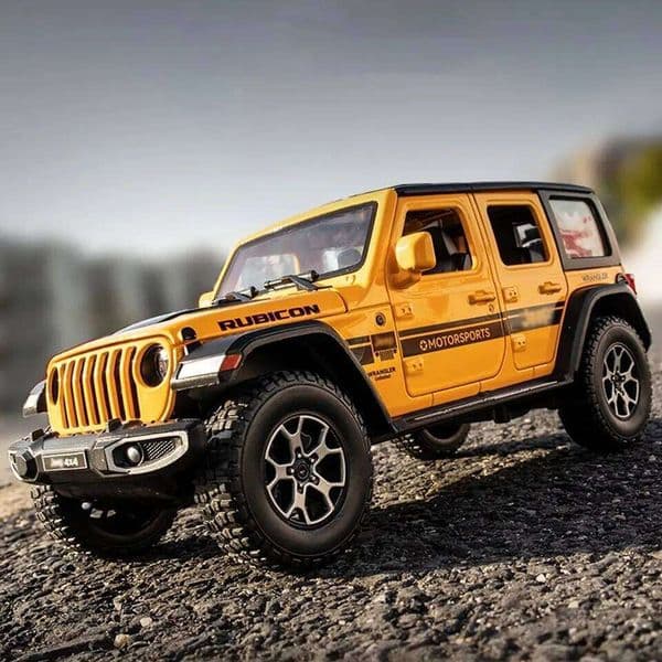 1:22 Model Wrangler Diecast Toy Car Model, Scale Metal Alloy Vehicle for Kids Boys Girls Adults, Doors Open,Gifts Gray 26Y0505
