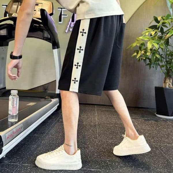 Men's High-End Webbing Patchwork Loose Fit Versatile Summer Thin New Casual Sports Five-Point Shorts Essential Shorts