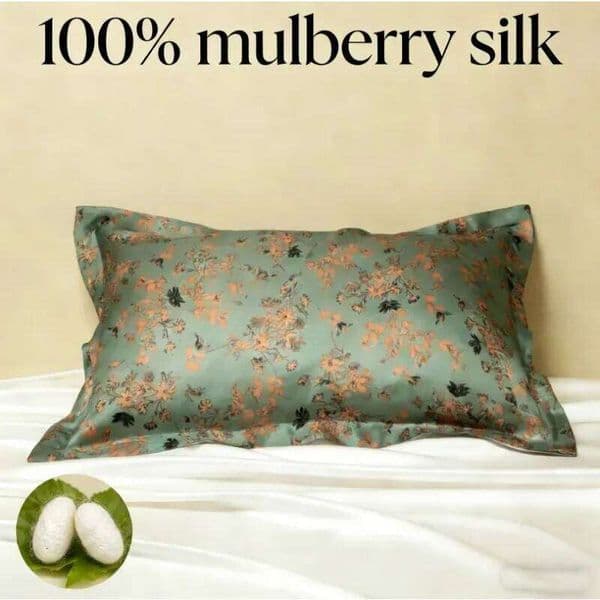 100% Natural Mulberry Printing Pillowcase 22MM Cover Hair Skin Health Silk Pillow Case with Oeko-tex for Home & Hotel 26W0506