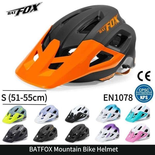 BATFOX Child's Bicycle Boys and Girls MTB Bike Safety Integrally-molded Adjustable Kids Youth Scooter Helmet 26W0506