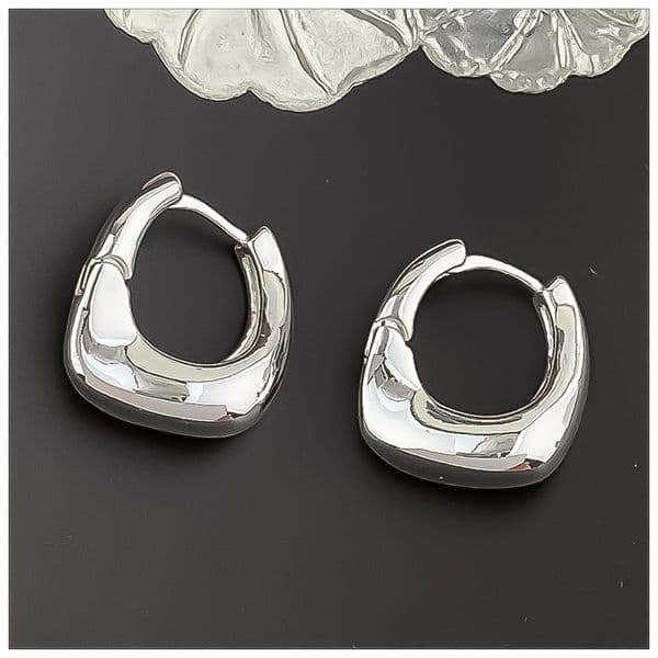 Designer Earrings Designer Earrings Women 18K Gold Silver Plated Earring Matte C Shape Hoop Earrings Luxury Jewlery Designer Exclusive Free Shipping Buy 1 Get 1