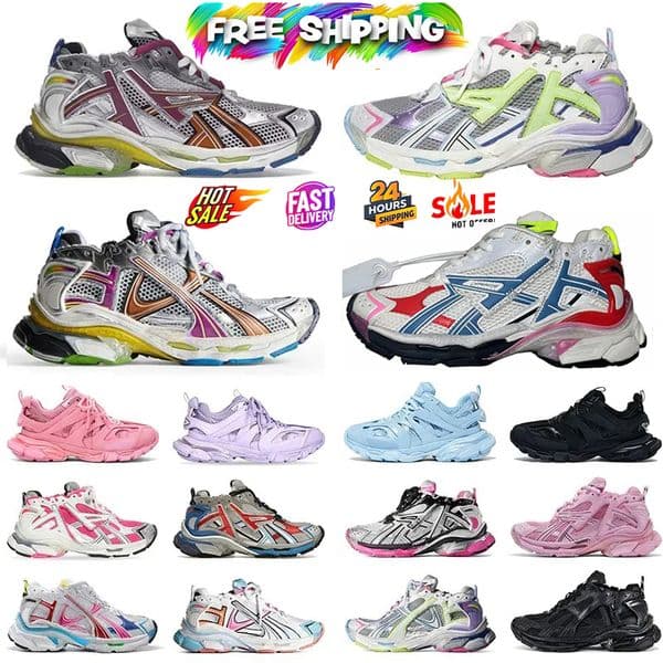Designer Runners Sneaker Sport Casual Sport Running Shoe Track 7.0 7.5 Black White Triple Multicolor Colorful Women Men Outdoor Platform Trainers Sneaker