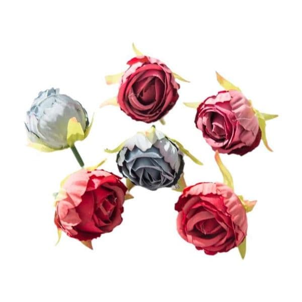 Artificial PCS Flowers Bulk Silk Tea Buds Fake Roses Head Wedding Decora Wreaths Valentine Home Room Diy Gifts Box Hotsale Hot