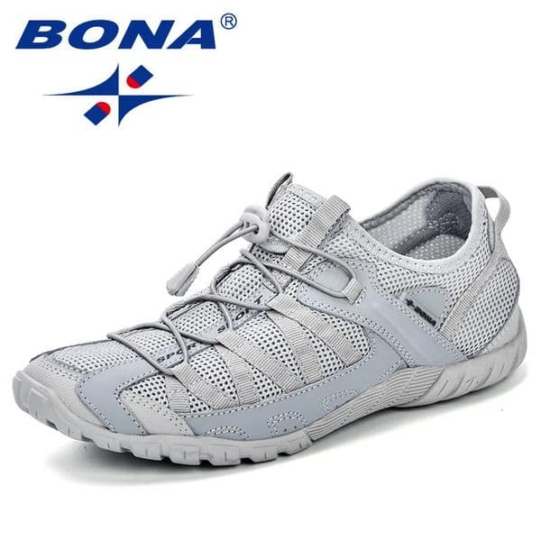 BONA Style Men Running Shoes Lace Up Athletic Shoes Outdoor Walkng jogging Sneakers Comfortable Mesh shoes 260506
