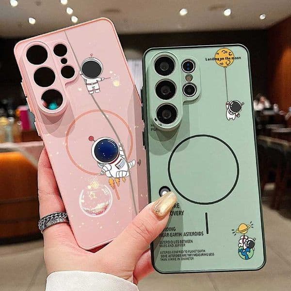 Astronaut Pattern Magnetic Phone Case For Galaxy S26 S25 S22 Ultra Edge S24 S23 FE A17 A56 A37 A16 A55 A15 A36 A55 CoverT260506