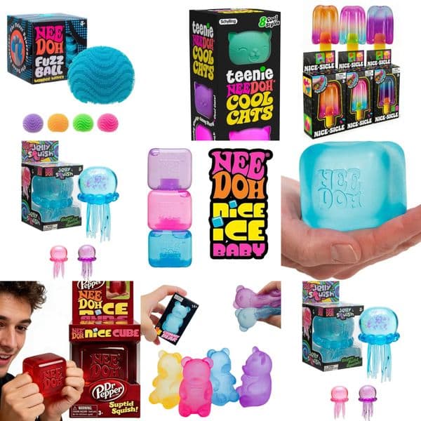 100pieces Needoh Nice Cube Dr Pepper Jelly Squish Decompression Toy Stress Relief Squishy Cube Anti-Anxiety Squeeze Object