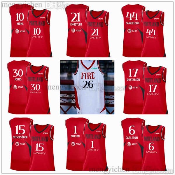2026 Portland Fire Women Basketball Jerseys 1 Sug Sutton 21 Emily Engstler 17 Megan Gustafson 30 Haley Jone 10 Nika Muhl 6 Bridget Carleton 44 Karlie Samuelson Printed