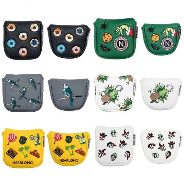 DA DE LOS MUERTOS Shamrock Printing Golf Club cover Strong Magnetic Square Large Mallet Putter Cover 26Y0506
