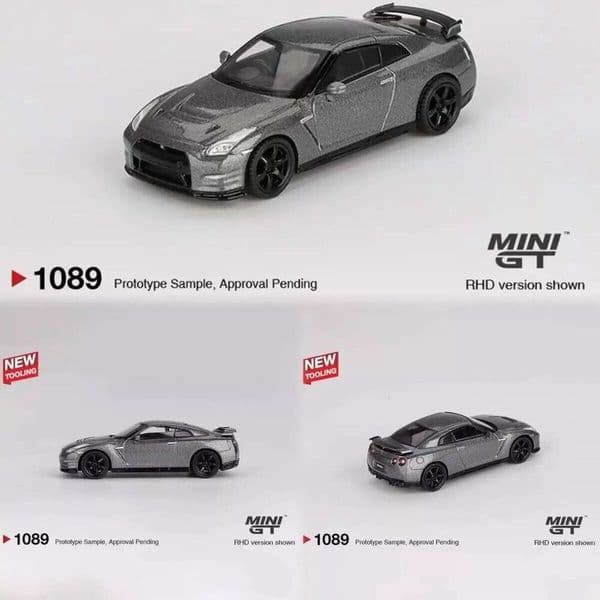 MINI GT 1:64 #1089 NISSAN GTR R35 grey, alloy car model 26H0506