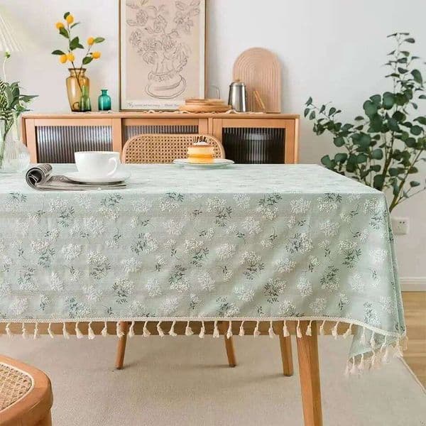 Korean Style Daisy Cotton Floral Lace Tablecloth,Tea Decoration,Rectangle Table Cover For Kitchen Wedding Dining Room 26Y0506