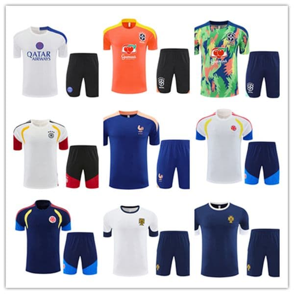 Football tracksuit training Breathable and sweat absorbing professional sports suit Adult and children's quick drying training set
