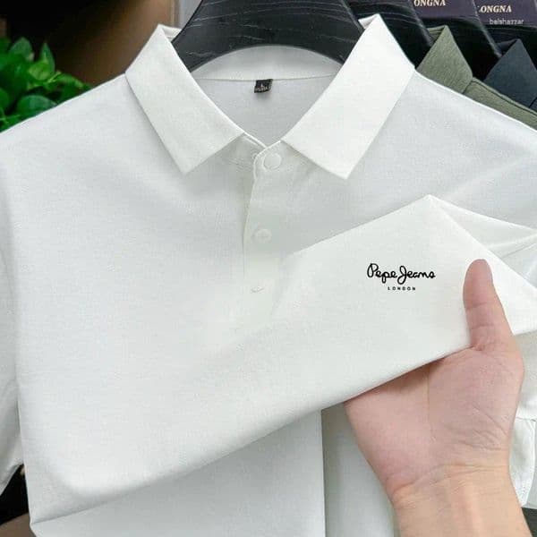 Men's Polos High End Polo Shirt Short Sleeved Brand Letter Printed Top Summer Comfortable Breathable Casual Sports Lapel T-shirt