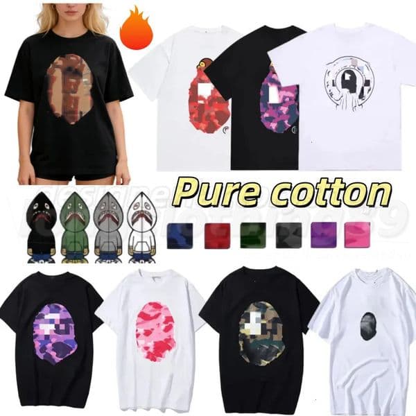 High quality Pure cotton Baptshirts designer t shirt Shark shirt mens t shirt long sleeve shirt designer shirt shirtsmen designer clothes mens shirt